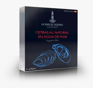 Ostras al natural en agua de mar